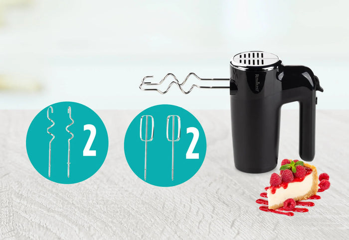 Pridedami 4 plaktuvai plakimui ir minkymui.