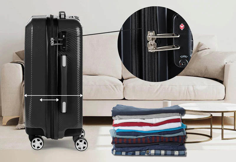 Lagaminas Scandinavia Carbon Series – juodas, 90 l