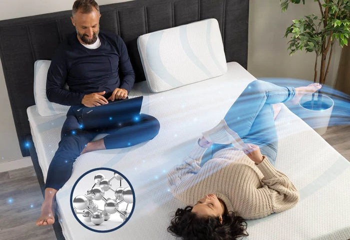 Sidabro jonai padeda išvengti bakterijų ir dulkių erkučių dauginimosi.