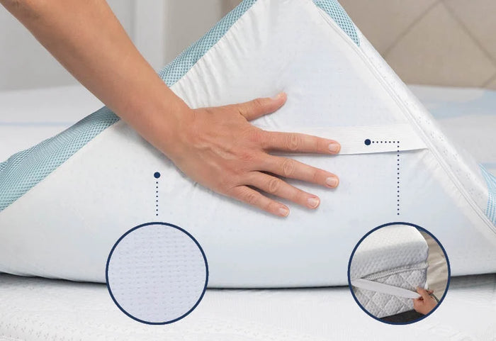 Neslystantis pagrindas ir 4 elastinės juostelės saugiam tvirtinimui. Netrukdomas miegas garantuotas.