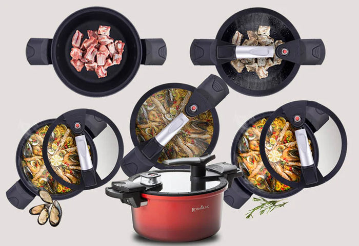 Kiekvieną patiekalą gaminkite iki 50% greičiau.