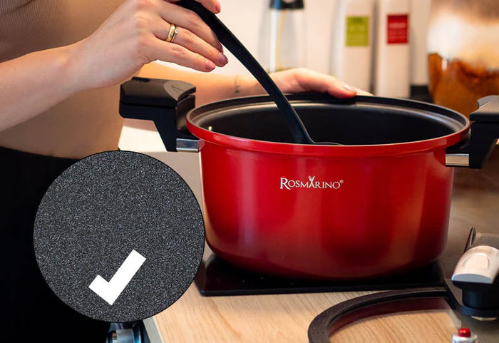 Gaminimas be rūpesčių, maistas neprilipęs prie indo paviršiaus.