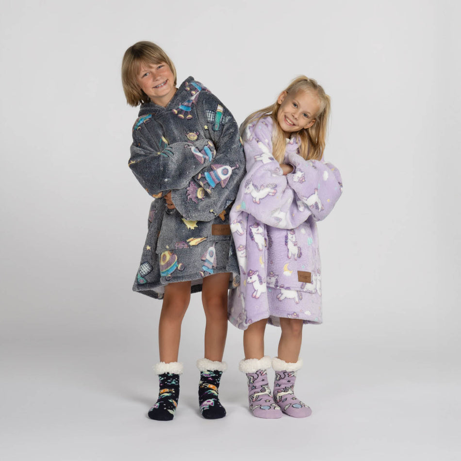 Vaikiška antklodė su gobtuvu „Svilanit“ + dovana: Kojinės