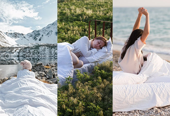 2 antklodės = 3 variantai miegui.