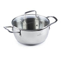 Rosmarino nerūdijančio plieno puodas su stikliniu dangčiu Pour&Cook II – 2,6 L, 20 cm