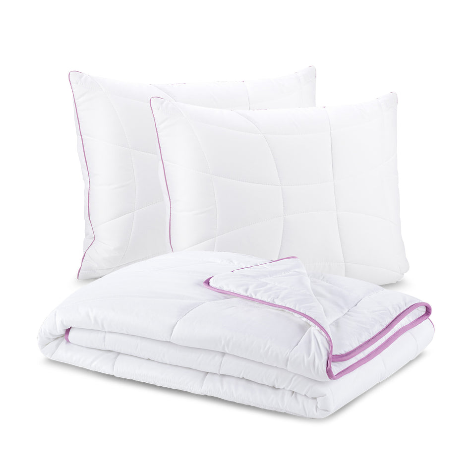 3 dalių antklodės ir pagalvių komplektas Vitapur Lavender Provence