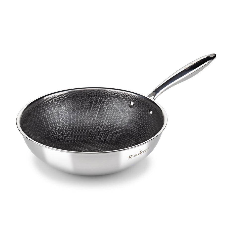 Premium wok keptuvė Rosmarino HexaPRO – 28 cm