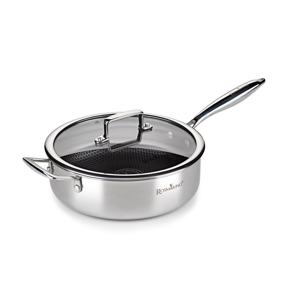 Premium troškintuvas (saute) su dangčiu Rosmarino HexaPRO – 24 cm