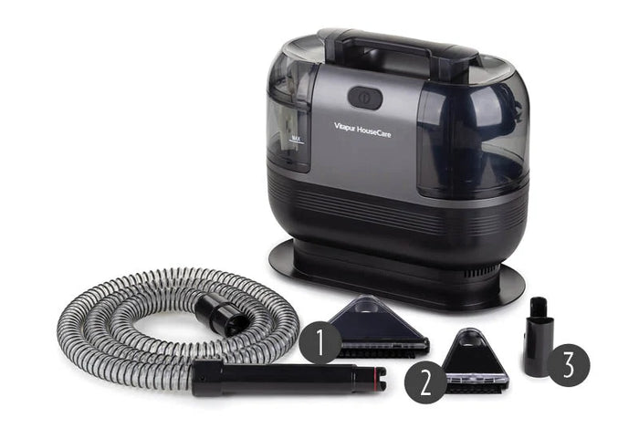 2 skirtingi priedai universaliam naudojimui ir savaime išsivalantis priedas.