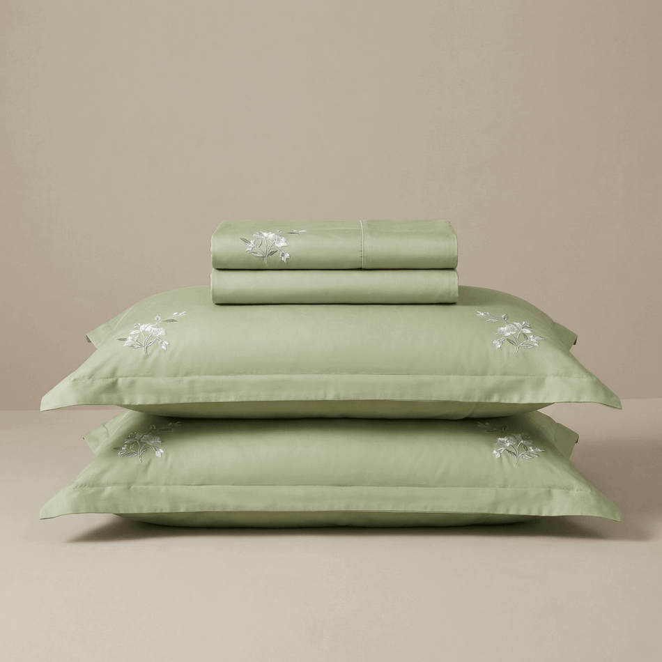 Medvilninio satino PREMIUM siuvinėta patalynė Jannes