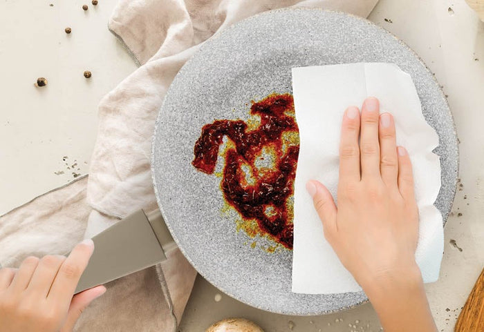 Sveikas maistas, paruoštas su mažiau riebalų.