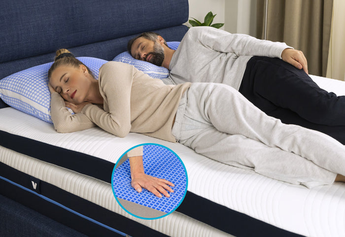 ViscoCell viskoelastinės (memory) putos prisitaiko prie kūno formų.