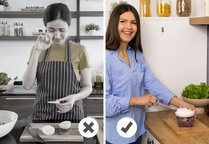 Greitas ir tolygus smulkinimas be vargo ir ašarų.