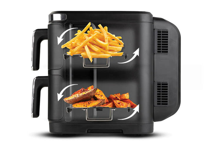 Dar traškesnės bulvytės dėl pakeliamų grotelių.