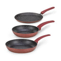 3 dalių Rosmarino Lava Stone Grape keptuvių rinkinys