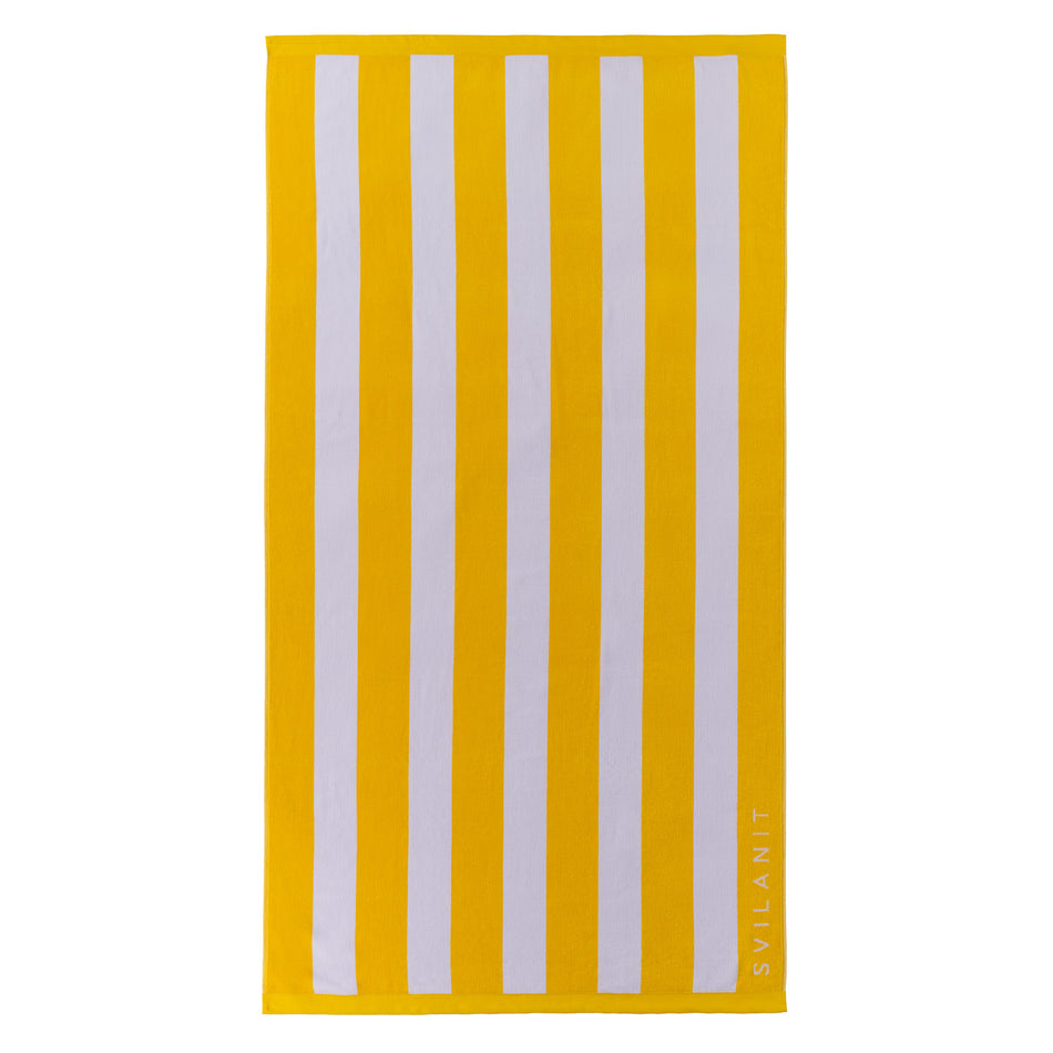 Svilanit premium didelis paplūdimio rankšluostis Yellow, 100 x 180 cm