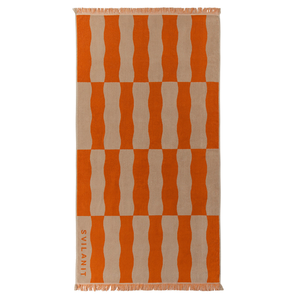 Svilanit premium didelis paplūdimio rankšluostis Retro, 100 x 180 cm