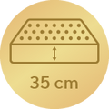 35 cm aukštis prabangiam komfortui