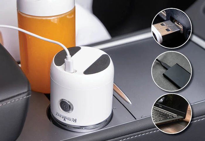 USB įkrovimas puikiai tinka keliaujant.