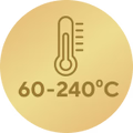 Temperatūros diapazonas 60–240 °C